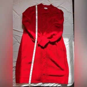 Charter Club Red Long Sleeve Dress